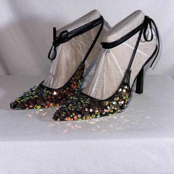 I.N.C. International Concepts Womens Sandaze Ankle-Tie Pointed Pumps - Picture 2 of 6